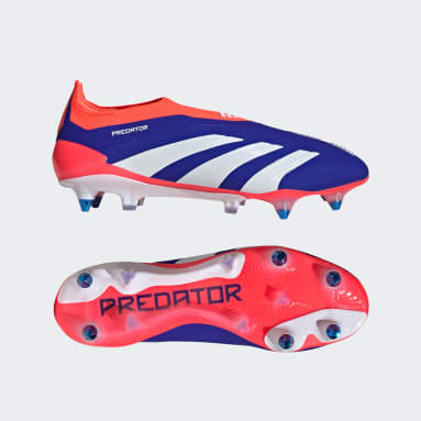 Football Blue Predator Elite Laceless Soft Ground Boots