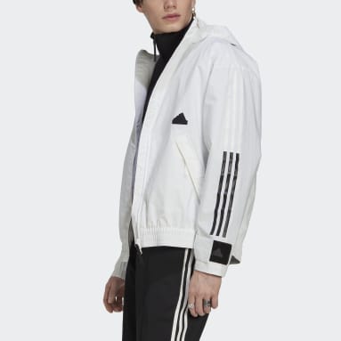 Mænd Sportswear Hvid 3-Stripes Storm jakke