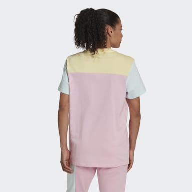 Women Sportswear Pink Essentials Colorblock Logo Tee