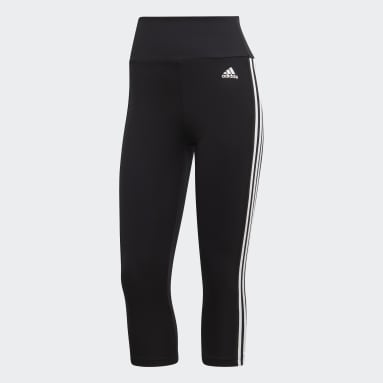 Designed to Move High-Rise 3-Stripes 3/4 Sport Tights Svart
