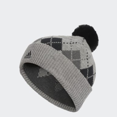 Women Golf Grey Graphic Pompom Beanie