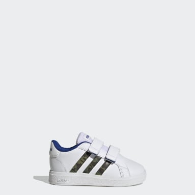  adidas Unisex_Child Grand Court, FTWR White FTWR White FTWR  White, 15 Women/14 Men