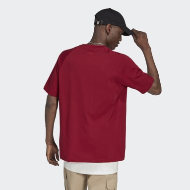 Men Originals Burgundy Embroidered Tee
