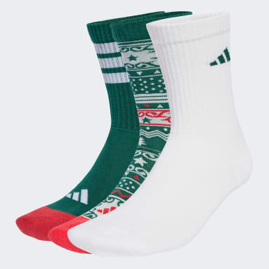 CALCETINES A MEDIA PANTORRILLA GRAPHIC adidas CHRISTMAS, PAQUETE DE 3 PARES