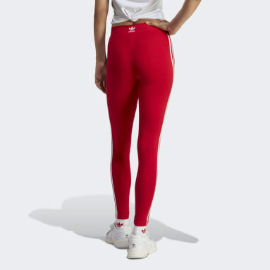 adidas Legging 3 bandes Adicolor Classics 3-Stripes Rouge Femmes Originals