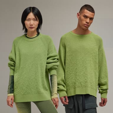Lifestyle Green Y-3 니트 크루 스웨터