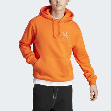 남성 Lifestyle Orange 그래픽 파이어 트레포일 후디
