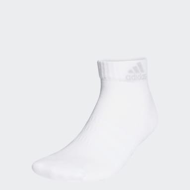 Basketball White CUSHIONED ANKLE SOCKS - 3 PAIRS