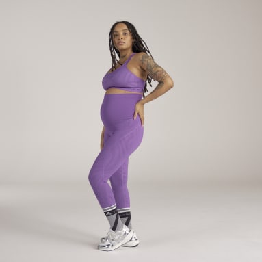 Women adidas by Stella McCartney Purple adidas by Stella McCartney Maternity Yoga Tights