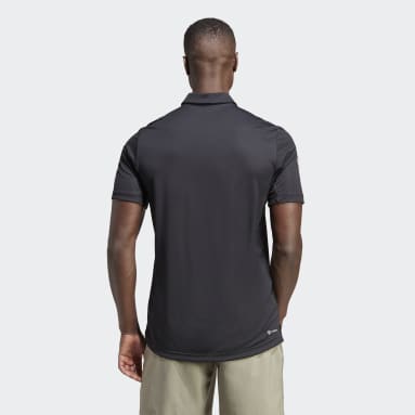 Polo con Cuello de Tenis Club 3 Tiras Negro Hombre Tenis