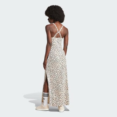 Women Originals adidas Originals Leopard Luxe 3-Stripes Maxi Dress