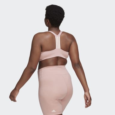 Women Yoga Pink adidas Powerimpact Training Medium-Support Bra (Plus Size)