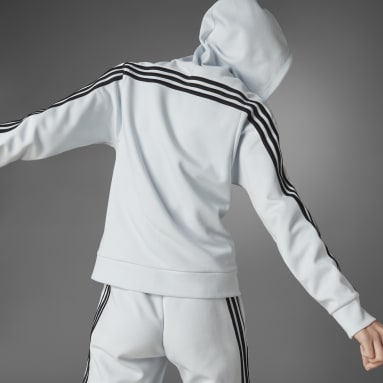adidas Sportswear Future Icons 3-Stripes Hooded Treningsoverdel Blå