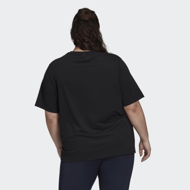 Camiseta Train Icons 3 bandas (Tallas grandes) Negro Mujer Gimnasio Y Entrenamiento