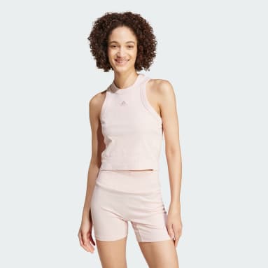Camisola de Alças Curta e Canelada Lounge