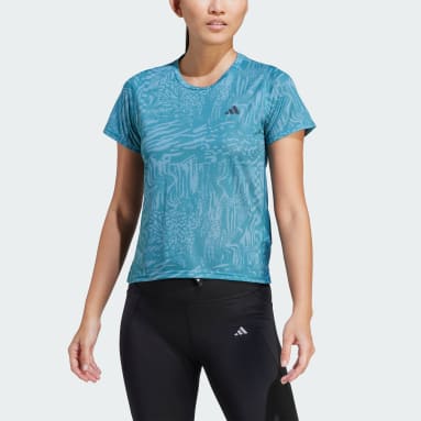 Women Running Run Icons 3 Bar Logo Allover Print Running T-Shirt