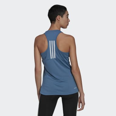 Women Training Blue Designed to Move 3-Stripes Sport Tank Top