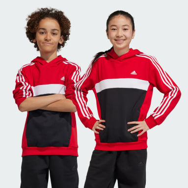 Jeugd 8-16 Jaar Sportswear Tiberio 3-Stripes Colorblock Fleece Hoodie Kids