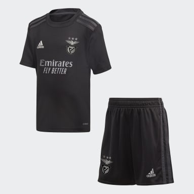 Kids Football Black Benfica Away Mini Kit