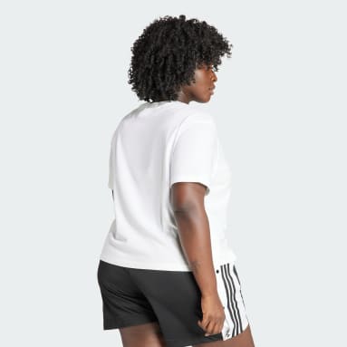 Women's Sportswear White Adicolor Trefoil Boxy Tee (Plus Size)