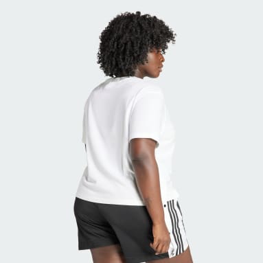T-shirt boxy Trèfle Adicolor (Grandes tailles) Blanc Femmes Originals
