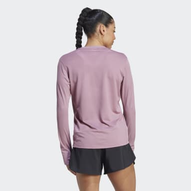 Camiseta manga larga Own the Run Rosa Mujer Running