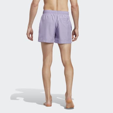 Men's Originals Purple Originals Adicolor 3-Stripes Short Length Swim Shorts
