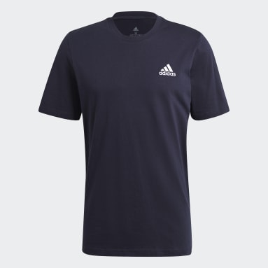 Men sport_inspired Blue Essentials Embroidered Small Logo Tee