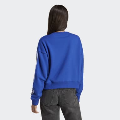 Women Lifestyle Blue 아디컬러 클래식 스웨트셔츠
