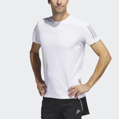 Men Running White Global Running Short Sleeve T-Shirt