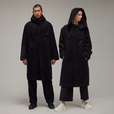 Y-3 čierna Kabát Y-3 Wool