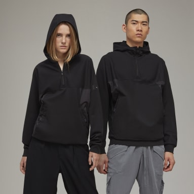 Y-3 Stretch Terry Zip Hettegenser Svart