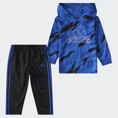 Infant & Toddler Training Blue Tiger Camo Long Sleeve Hooded Tee Pants Set
