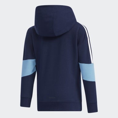 Veste à capuche French Terry Bleu Garçons Sportswear