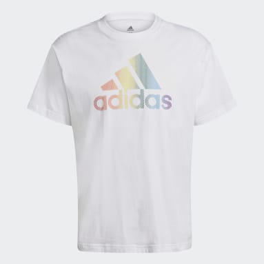 Playera Estampada adidas Pride Logo (Género Neutro) Blanco Sportswear