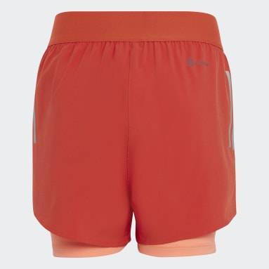 Youth 8-16 Years Lifestyle Red Two-In-One AEROREADY Woven Shorts