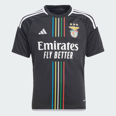 Camisola Alternativa 23/24 do Benfica – Criança Preto Criança Futebol