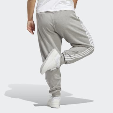 Women Sportswear Grey Essentials 3-Stripes French Terry Cuffed Pants (Plus Size)