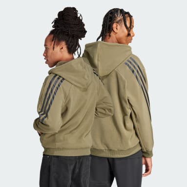 Chaqueta con capucha Future Icons 3 bandas Verde Sportswear