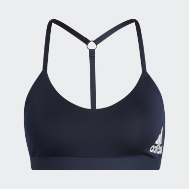 Dames Yoga blauw All Me Light Support Sportbeha