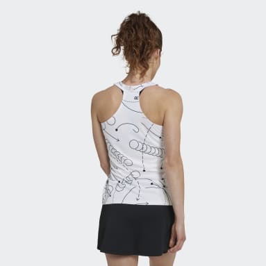 Camisola de Alças Club Tennis Branco Mulher Ténis