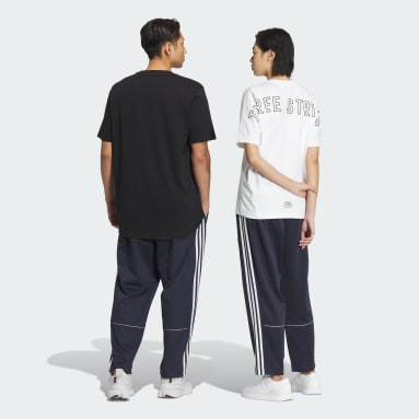 3S 팩 루즈 핏 핀턱 오픈헴 트랙 팬츠