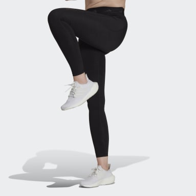 Frauen Fitness & Training Techfit Brushed lange Leggings Schwarz