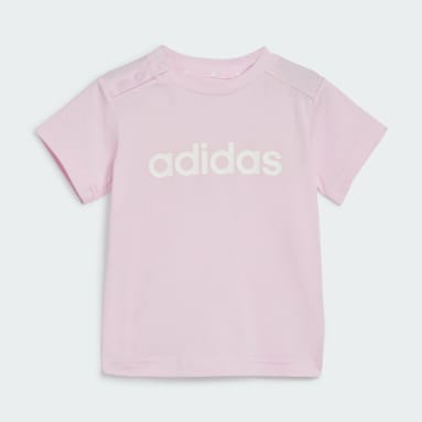 Kids Training Pink Essentials Lineage Organic Cotton Tee and Shorts Set