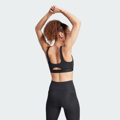 Top Treino Suporte Leve Canelado Preto Mulher Training