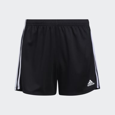 Youth Training Black 3-Stripes Mesh Shorts (Extended Size)