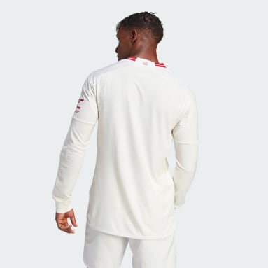 Männer Fußball Manchester United 23/24 Long Sleeve Ausweichtrikot Authentic Weiß