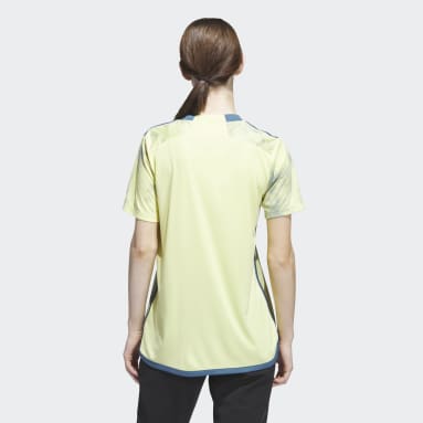 Adidas Women's T-Shirt - Yellow - XL