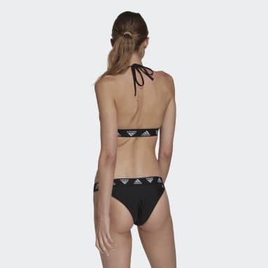 Frauen Sportswear Neckholder Bikini Schwarz