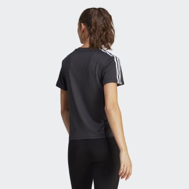 Camiseta AEROREADY Train Essentials 3-Stripes Preto Mulher Training